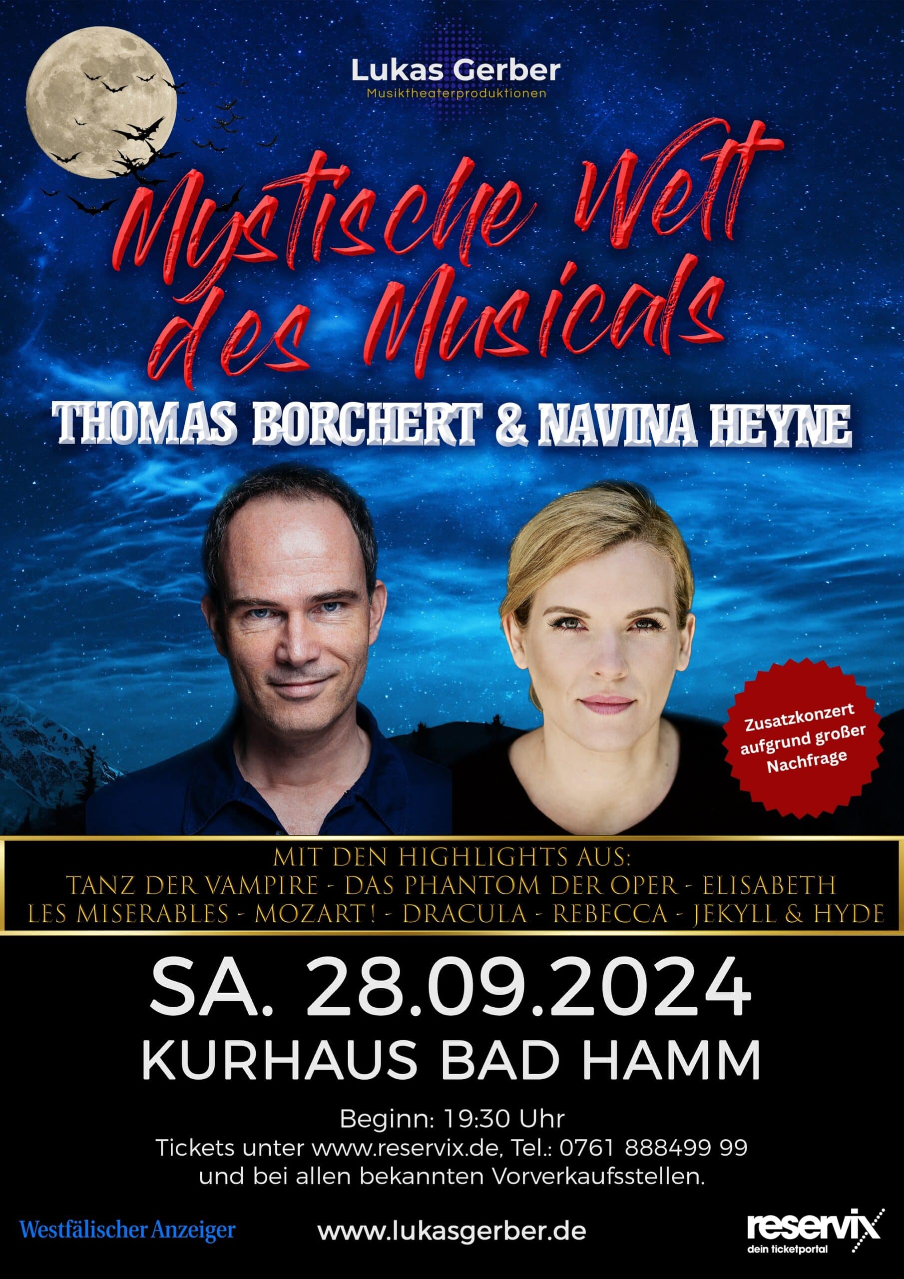 Mystische Welt des Musicals – Kurhaus Bad Hamm – 28.09.2024