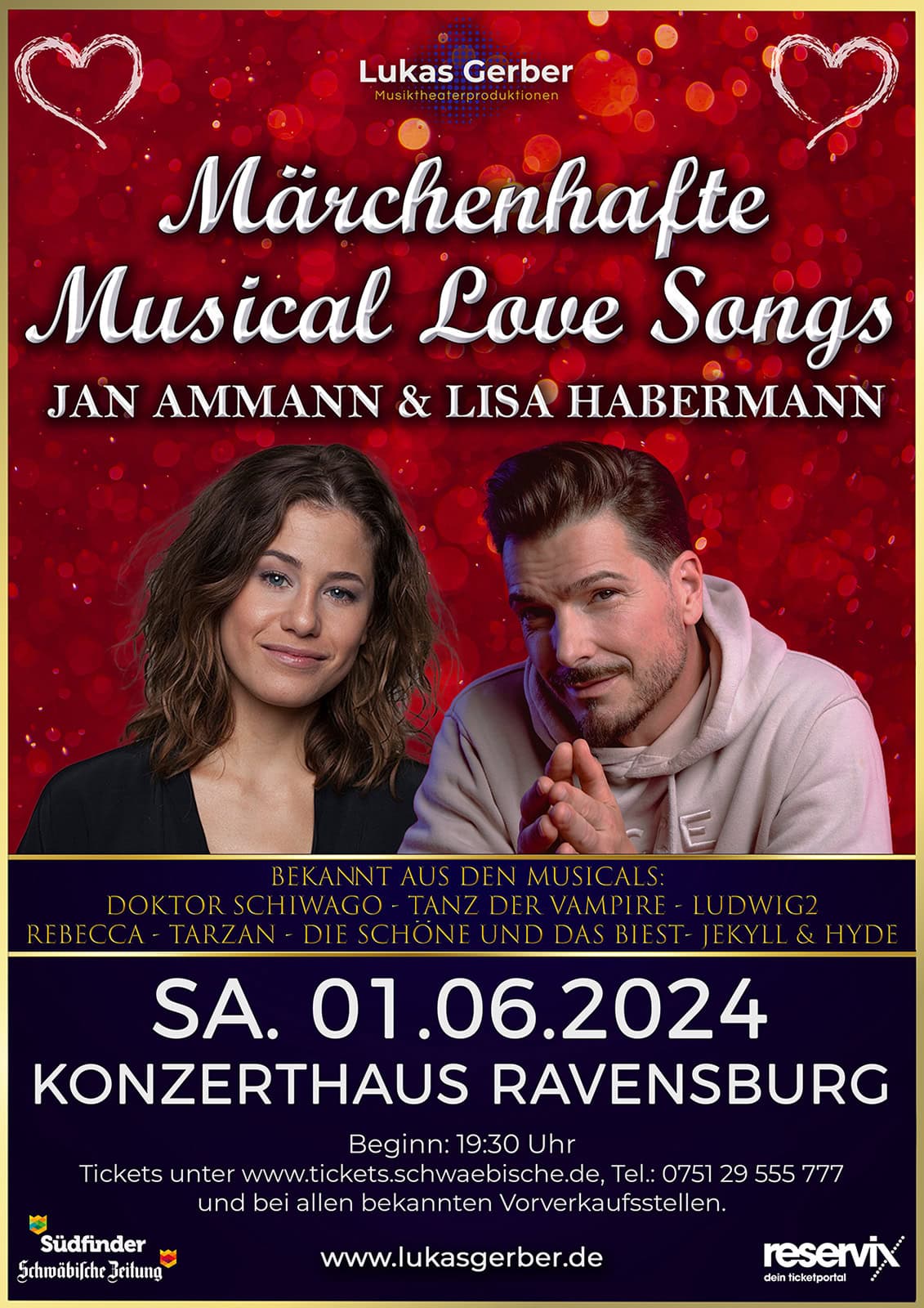 Märchenhafte Musical Love Songs – Konzerthaus Ravensburg – 01.06.2024