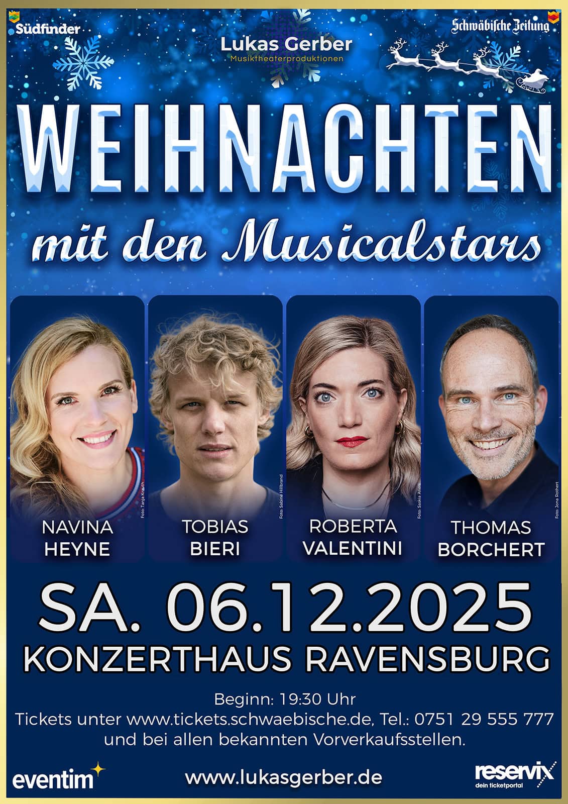 Weihnachten mit den Musicalstars – Konzerthaus Ravensburg – 06.12.2025
