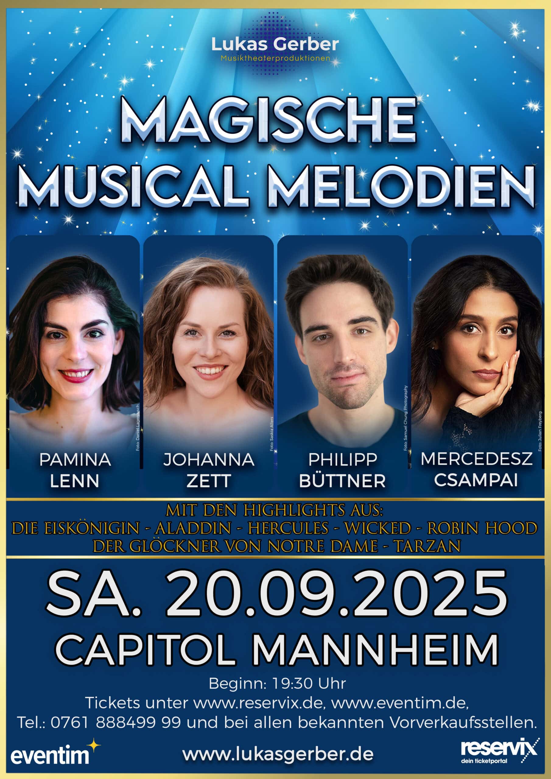 Magische Musical Melodien – Capitol Mannheim – 20.09.2025